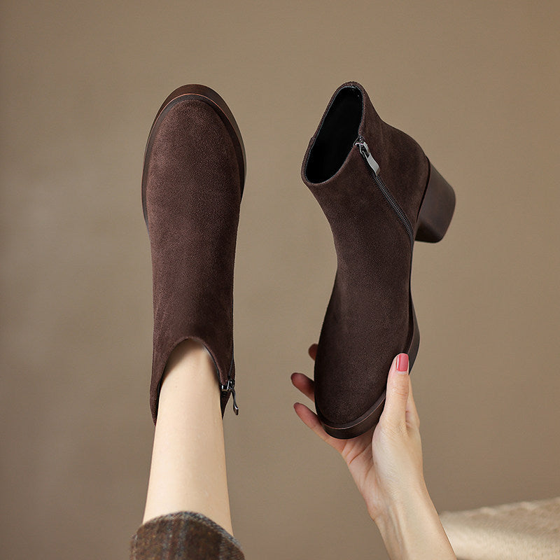 Women's Leather Vintage Ankle Boots
