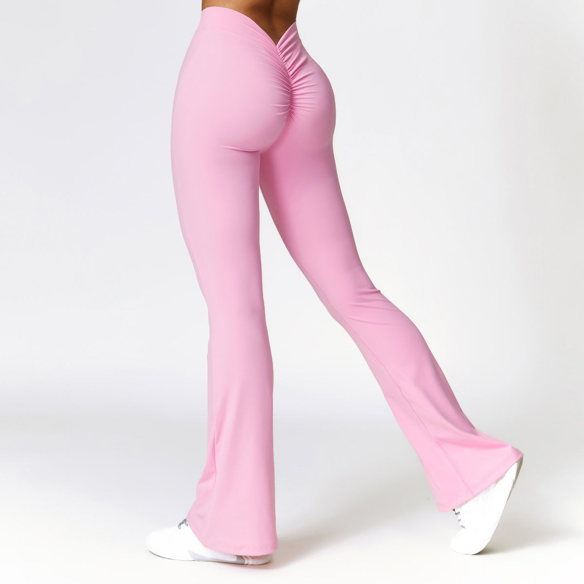 High-Waist Flared Yoga Pants – Quick-Dry Fabric
