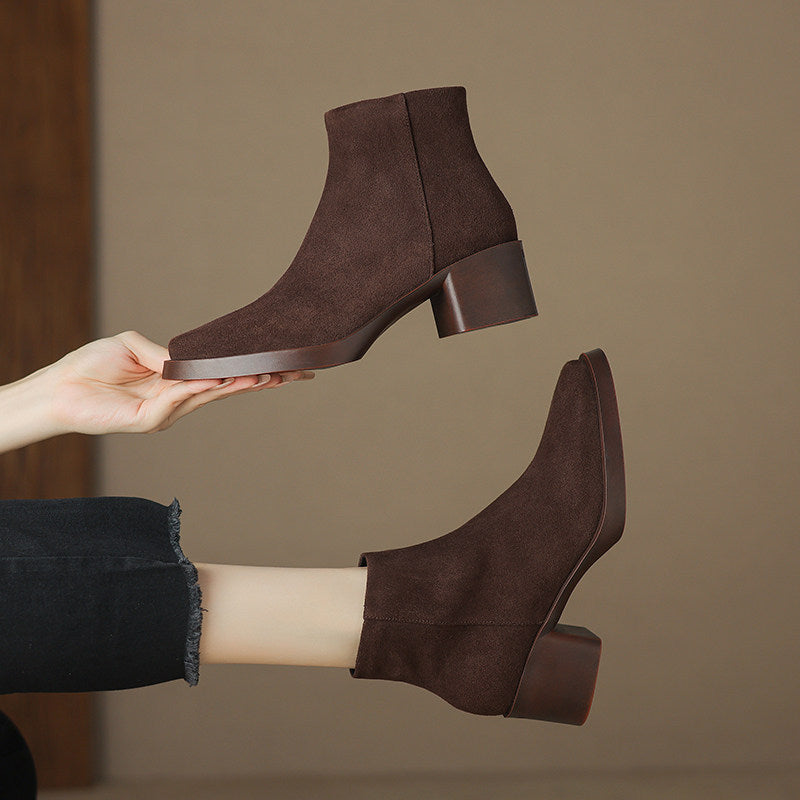 Women's Leather Vintage Ankle Boots