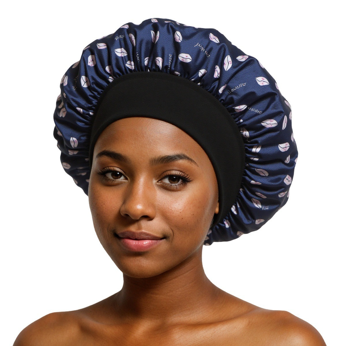 Satin Wide-Brim Hair Cap
