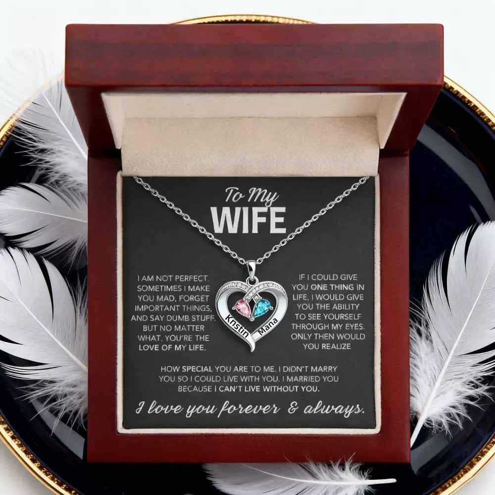 Women's Heart Birthstone Pendant Necklace