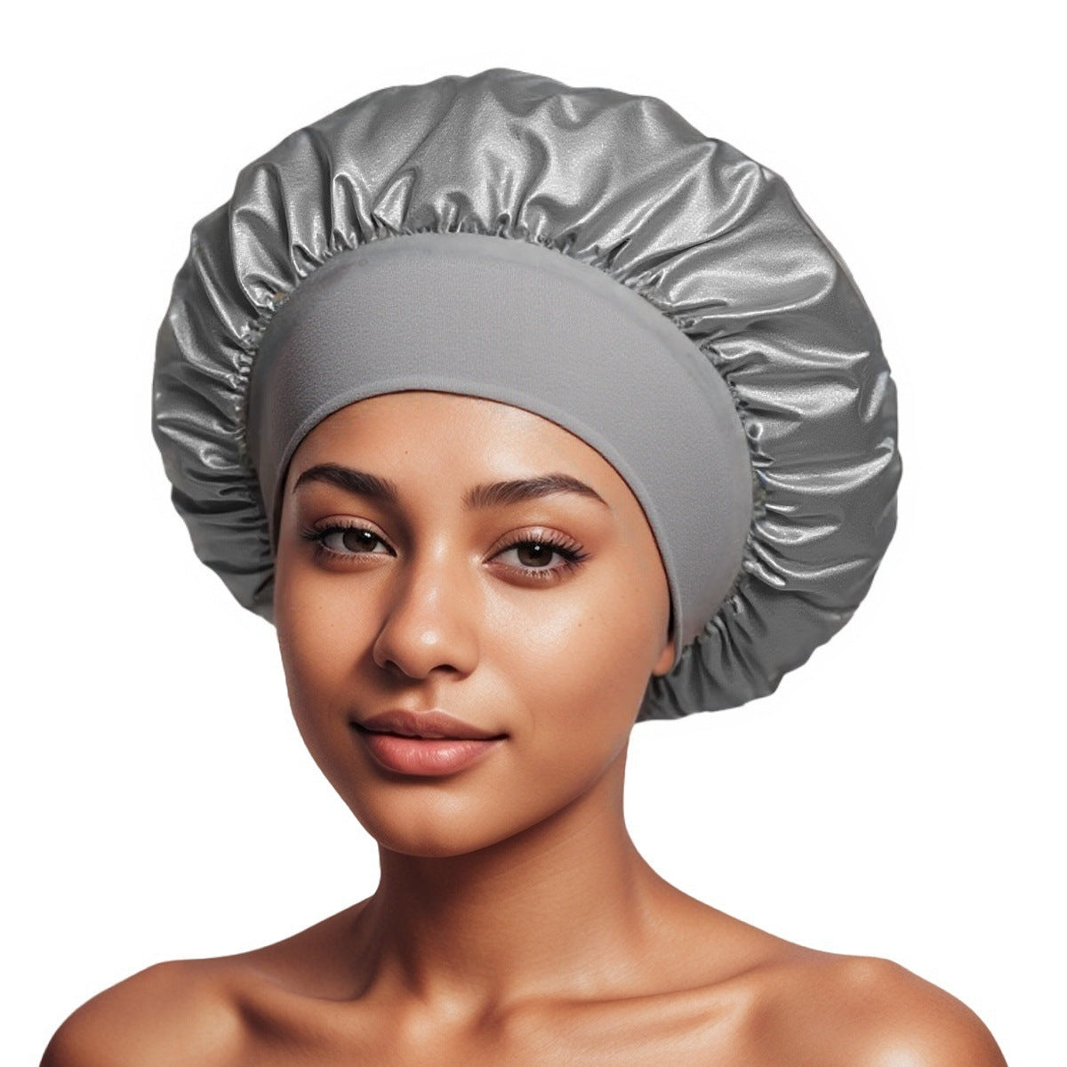 Satin Wide-Brim Hair Cap