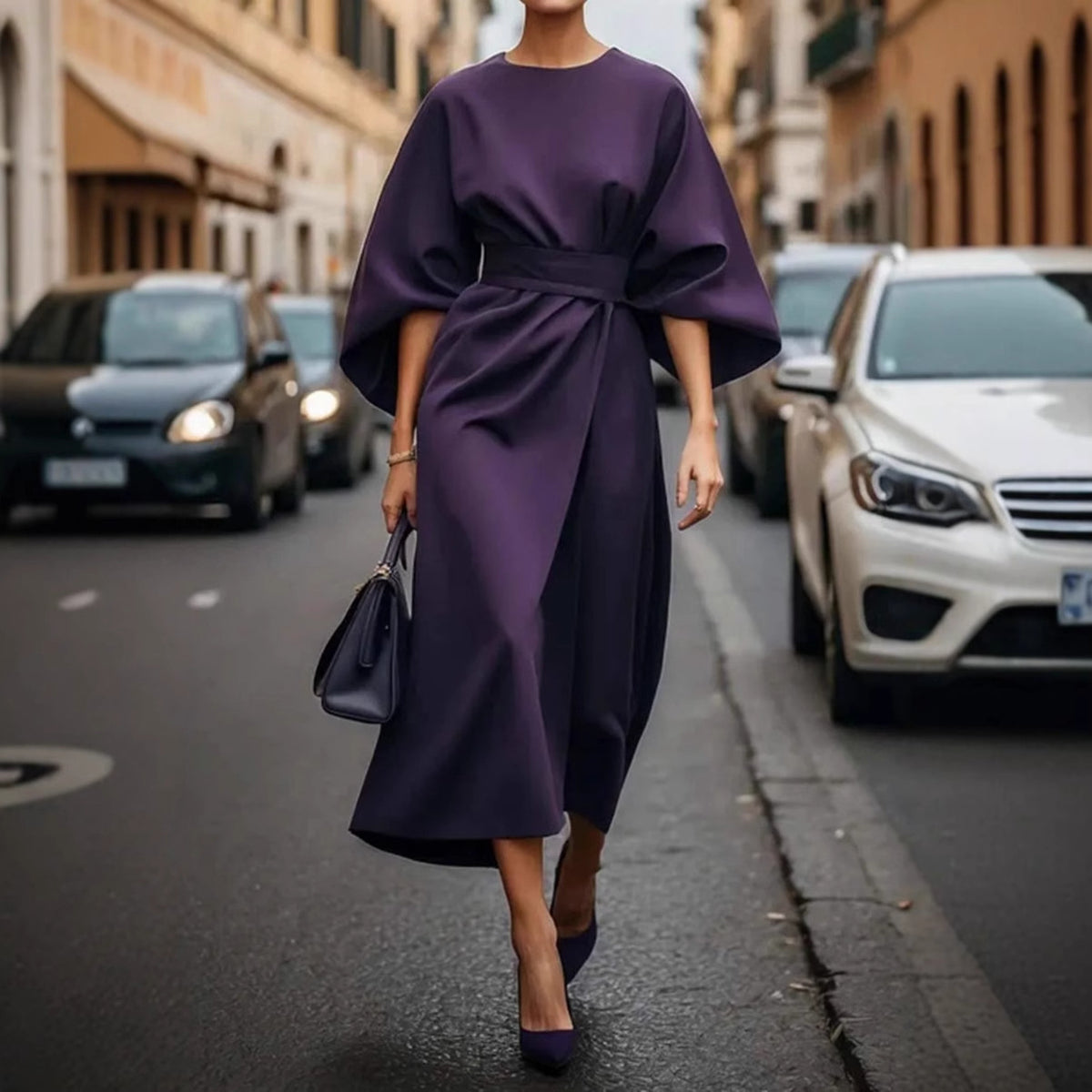 Women's Batwing Sleeve Maxi Dress