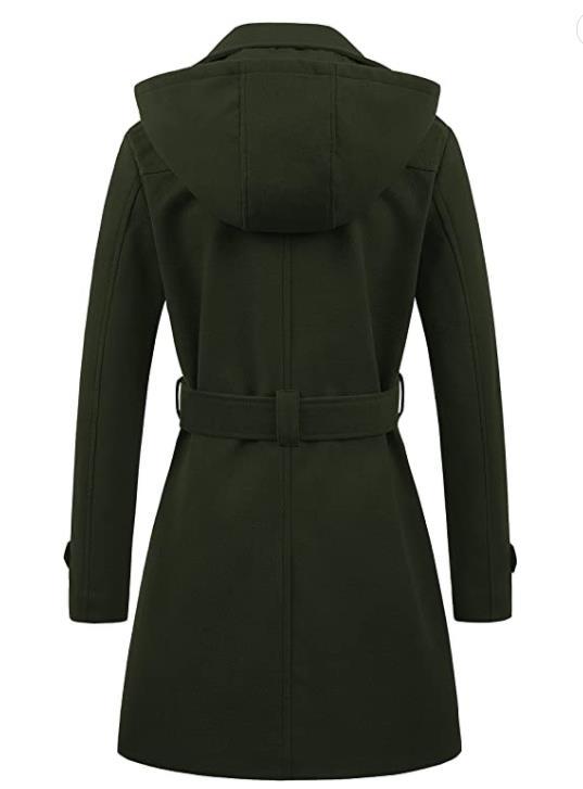 Women's Hooded Woolen Winter Coat