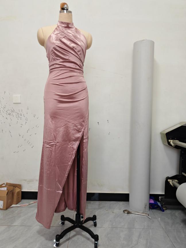 Slit-Hem Bodycon Formal Gown