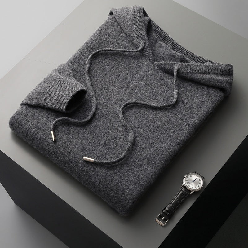 Men's Hooded Wool Pullover