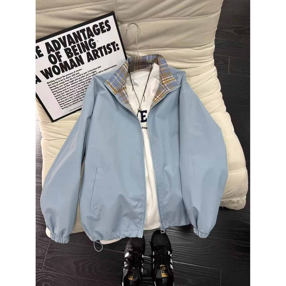Plaid Patchwork Fleece Jacket