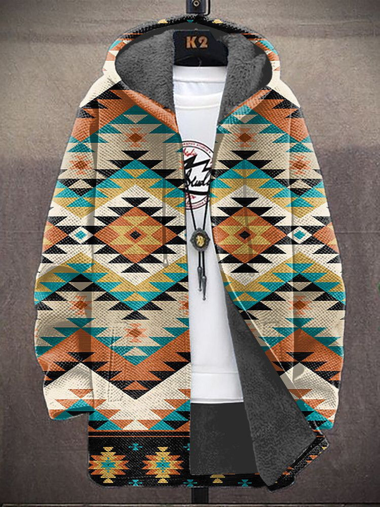 Women's 3D-Print Hooded Winter Coat