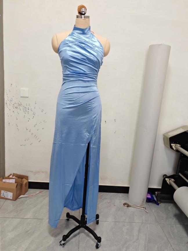 Slit-Hem Bodycon Formal Gown