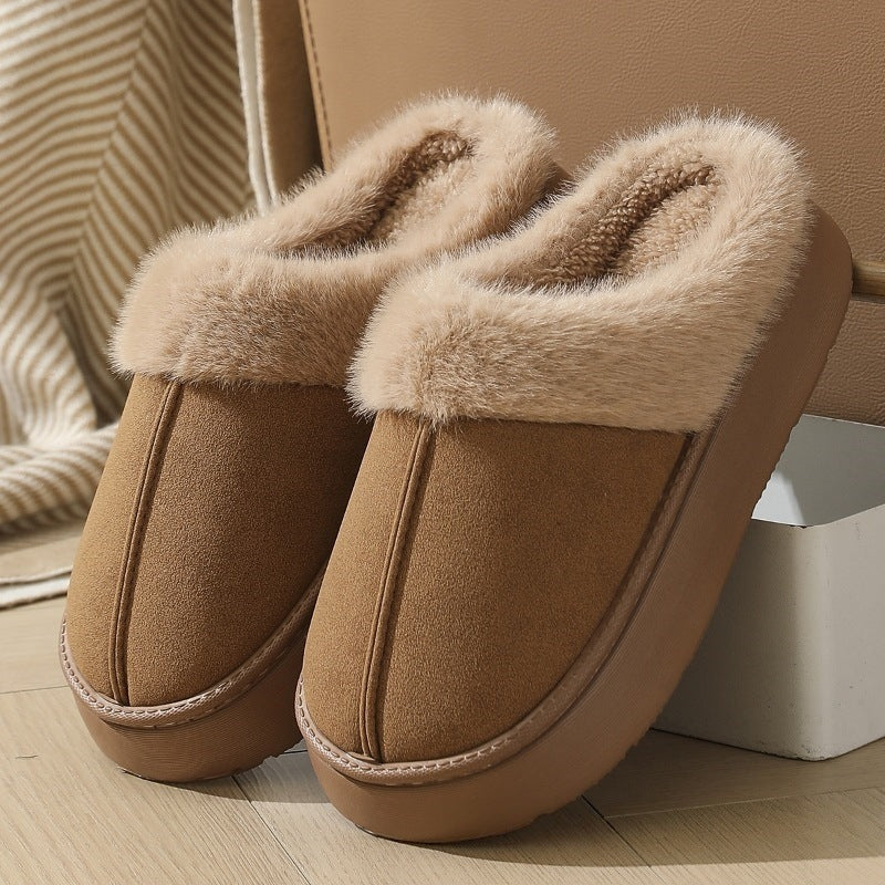 Plush Fur-Lined House Slippers