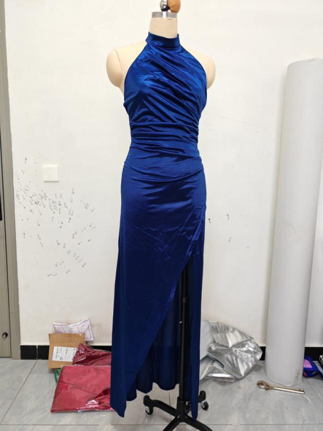 Slit-Hem Bodycon Formal Gown