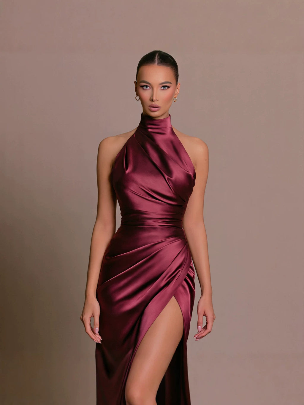 Slit-Hem Bodycon Formal Gown
