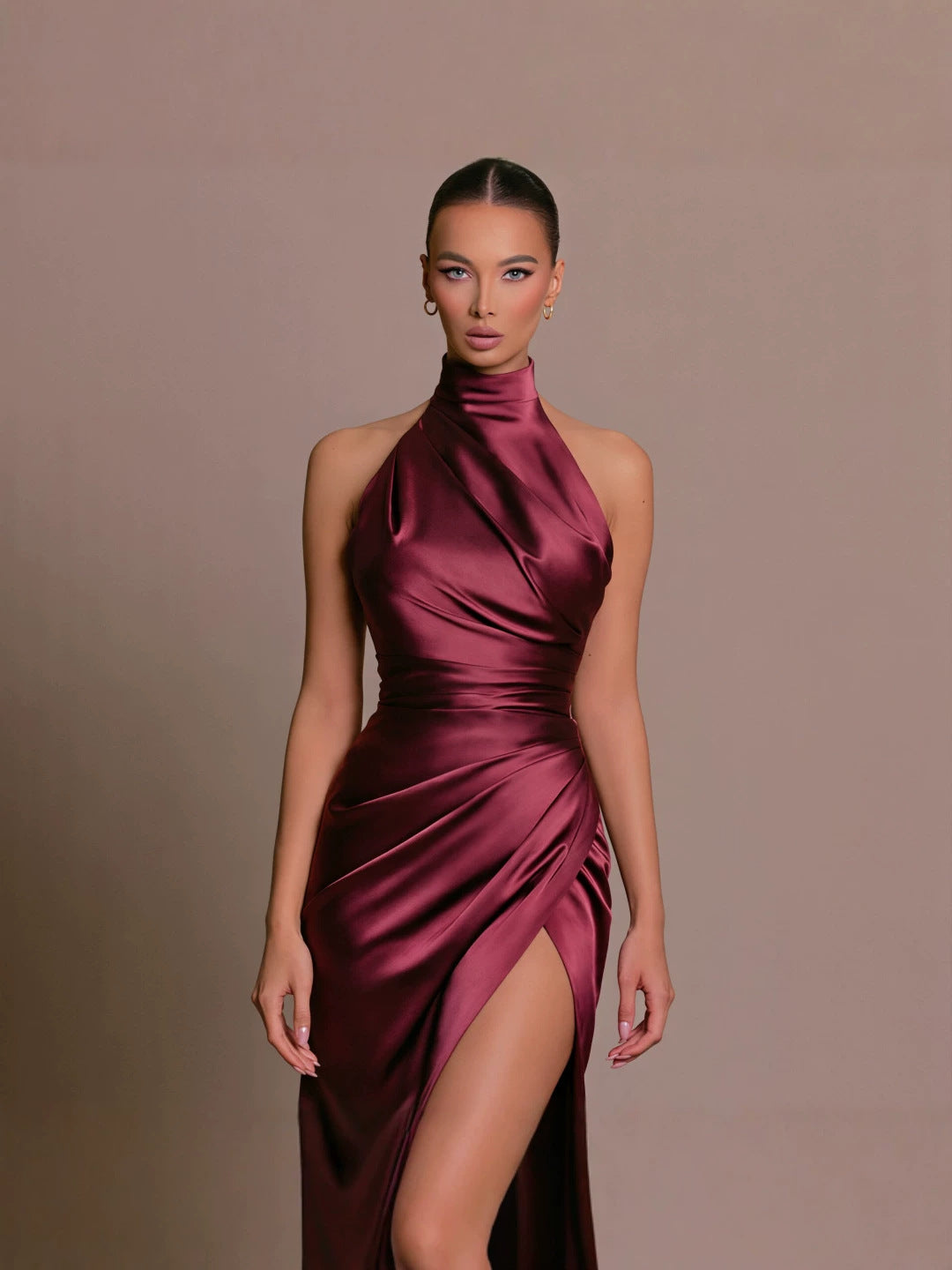 Slit-Hem Bodycon Formal Gown