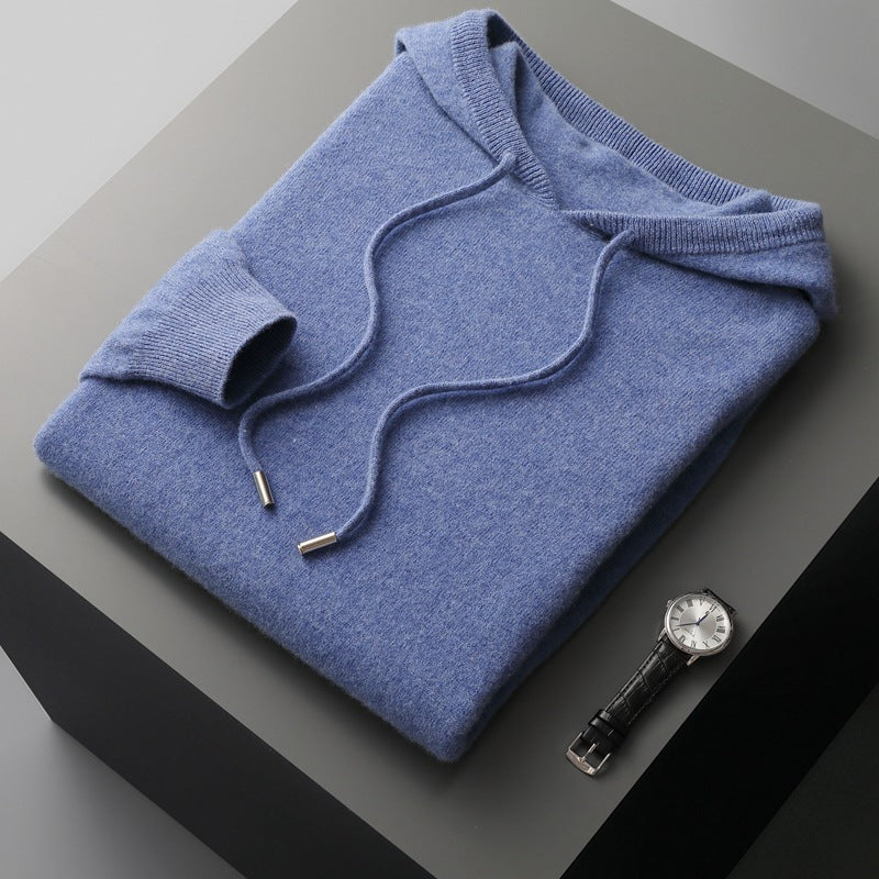 Men's Hooded Wool Pullover