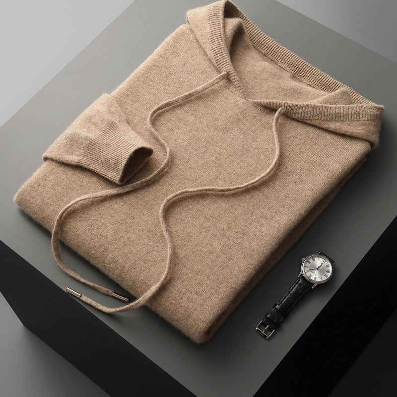 Men's Hooded Wool Pullover