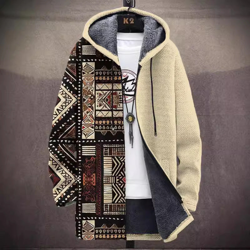 Women's 3D-Print Hooded Winter Coat