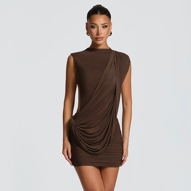 Women's Ribbon-Detail Backless Midi Dress