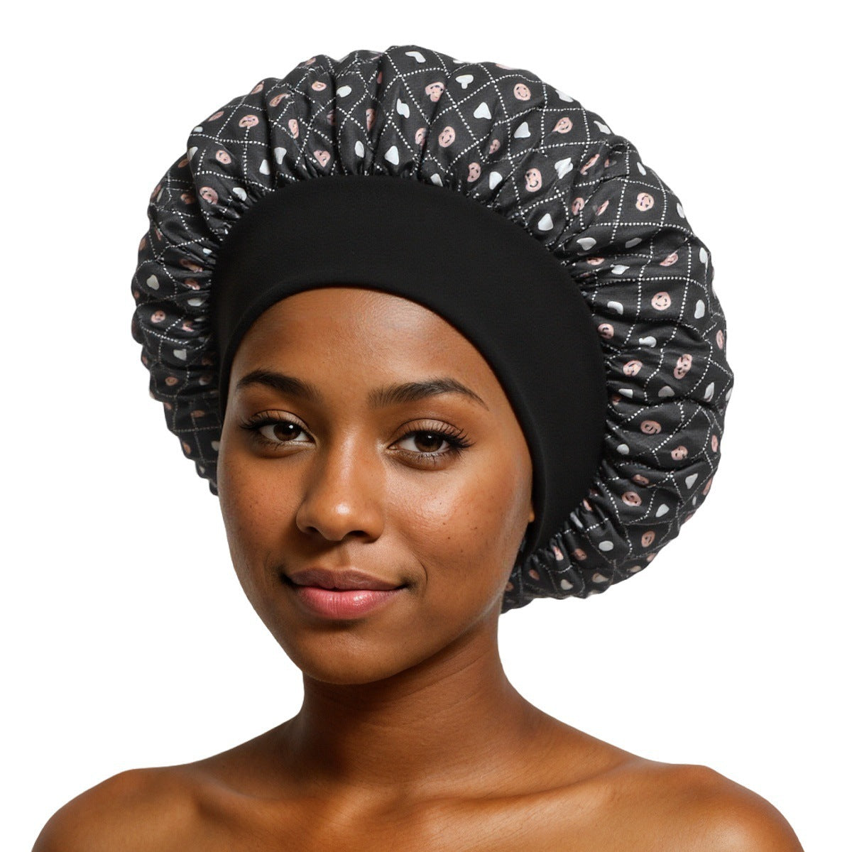 Satin Wide-Brim Hair Cap
