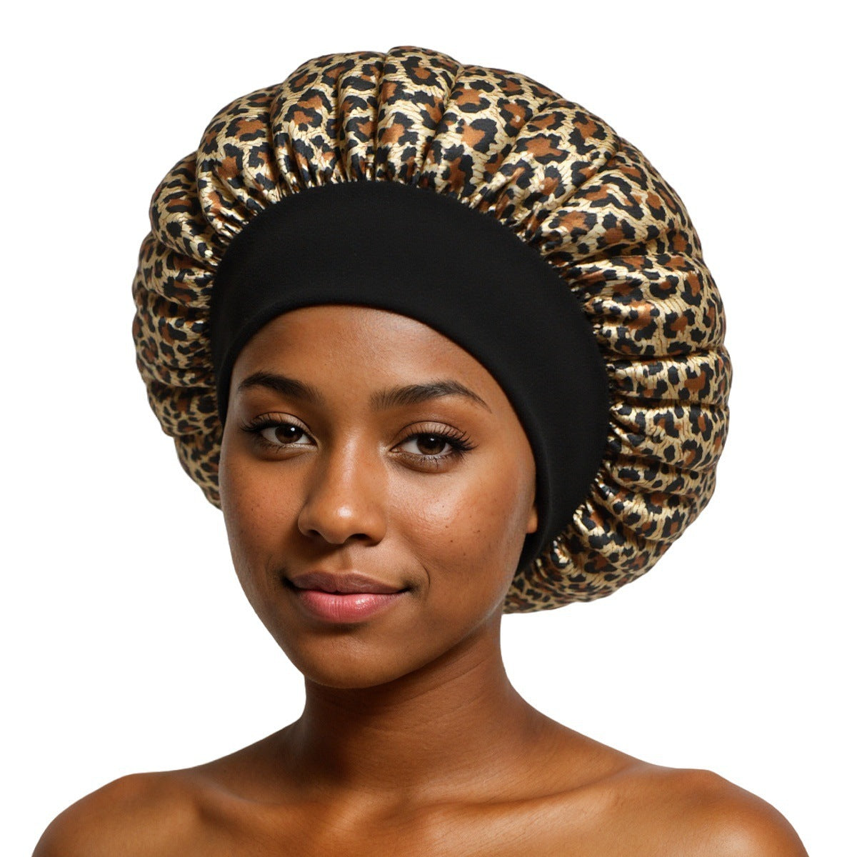 Satin Wide-Brim Hair Cap