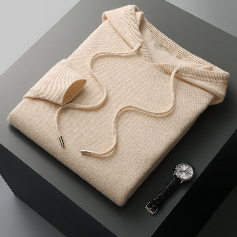 Men's Hooded Wool Pullover