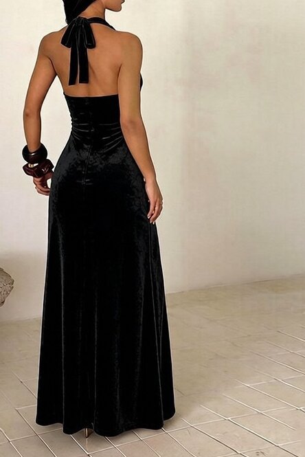 Slit-Hem Bodycon Formal Gown