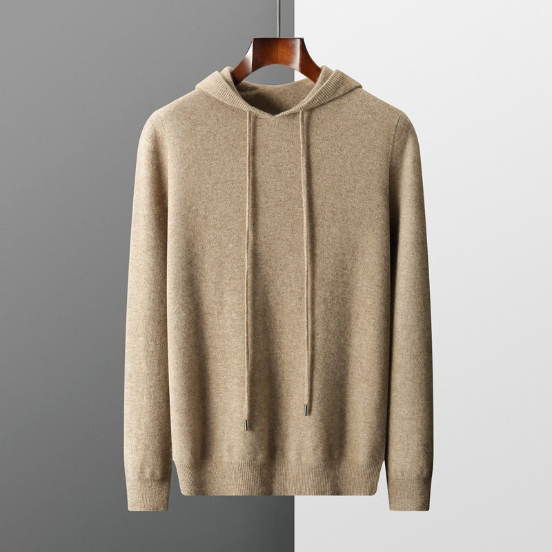 Men's Hooded Wool Pullover