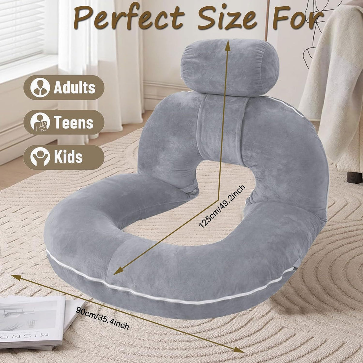 U-Shaped Full-Body Support Pillow