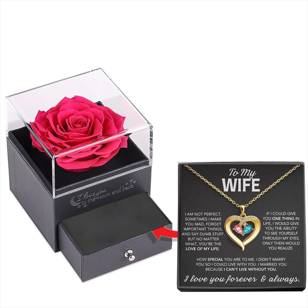 Women's Heart Birthstone Pendant Necklace