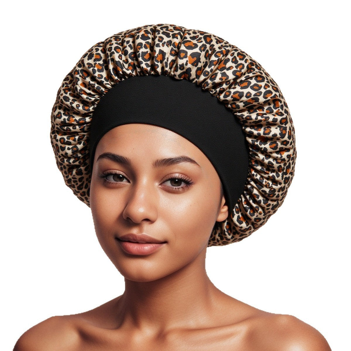 Satin Wide-Brim Hair Cap