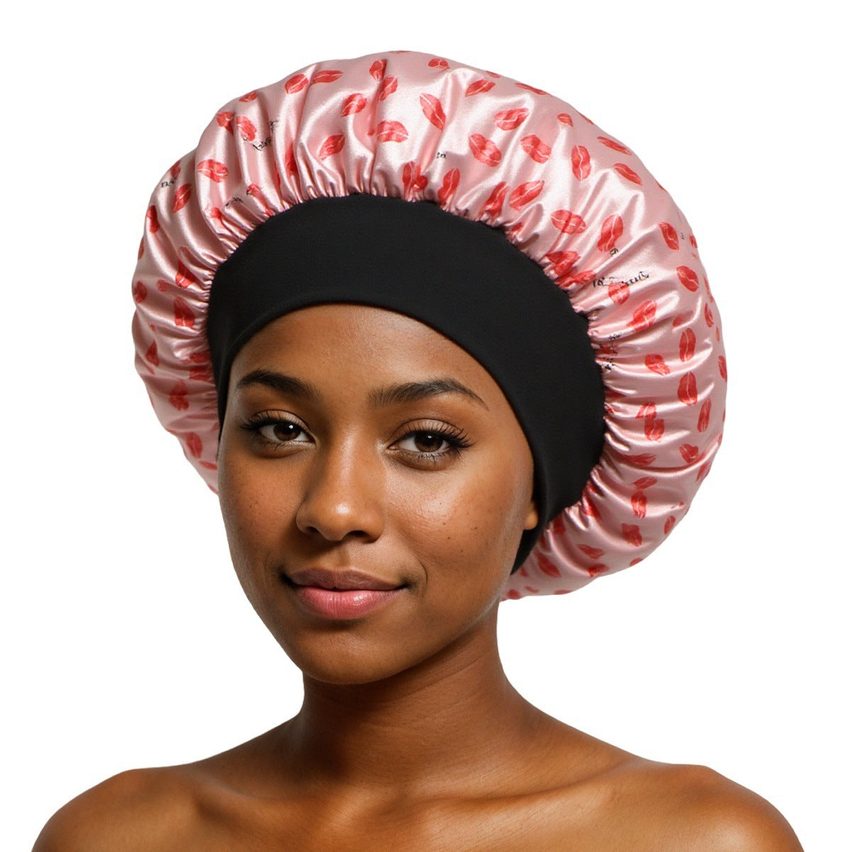 Satin Wide-Brim Hair Cap