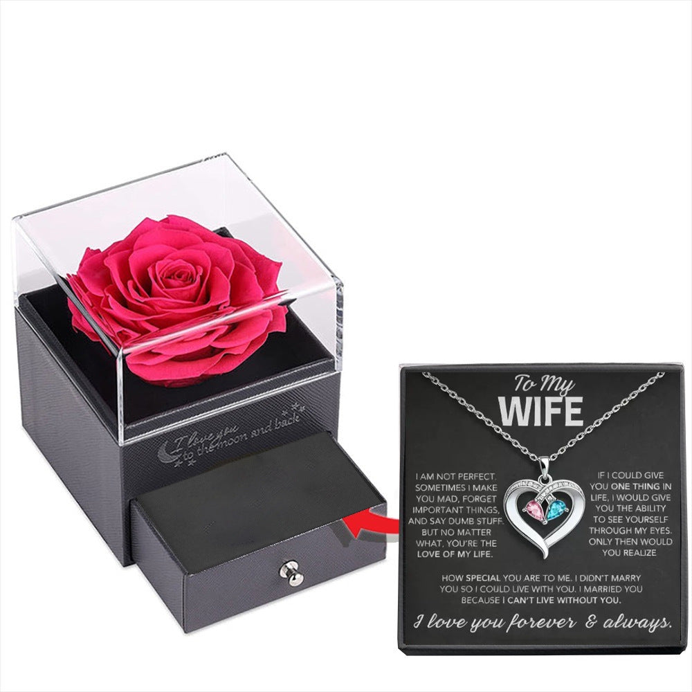 Women's Heart Birthstone Pendant Necklace