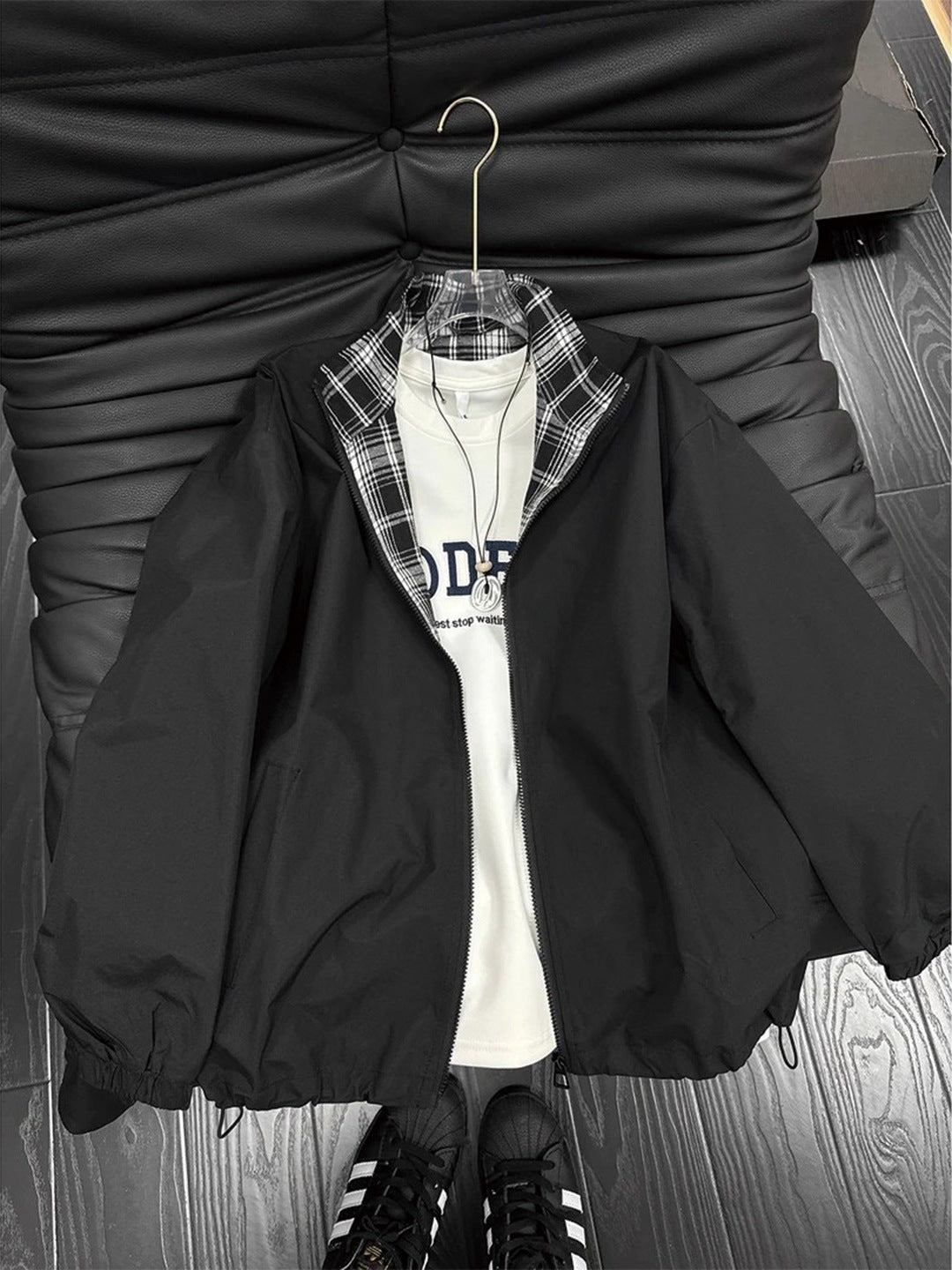 Plaid Patchwork Fleece Jacket