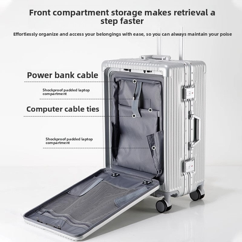 Aluminum-Frame Travel Suitcase