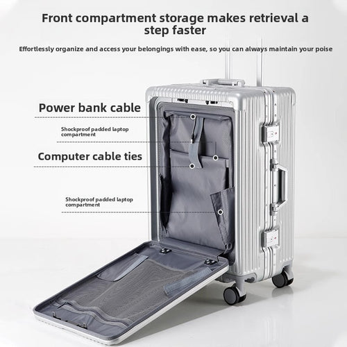 Aluminum-Frame Travel Suitcase