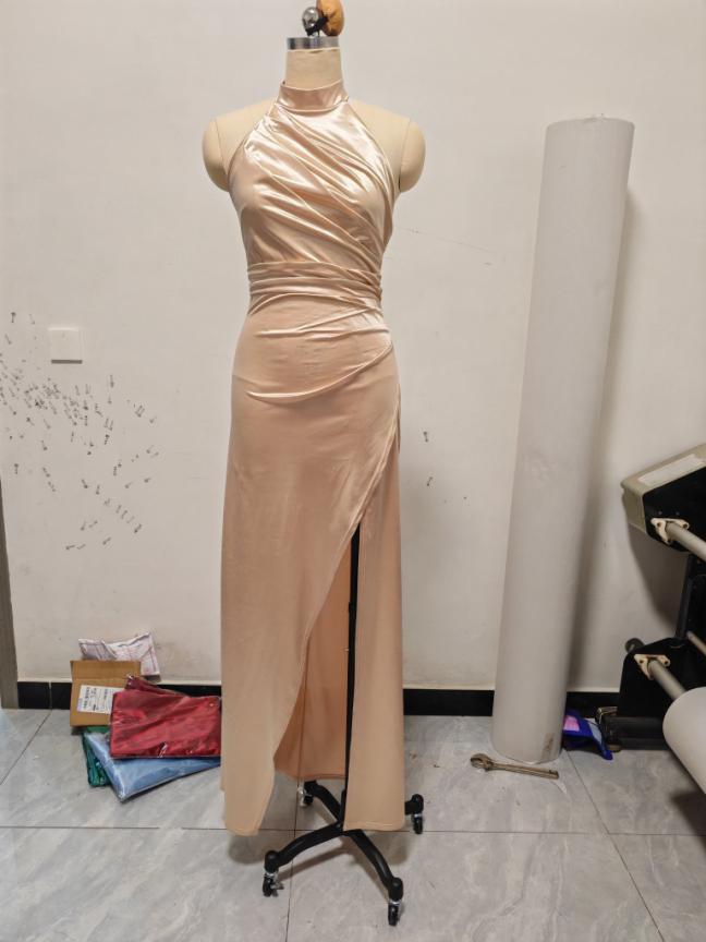 Slit-Hem Bodycon Formal Gown