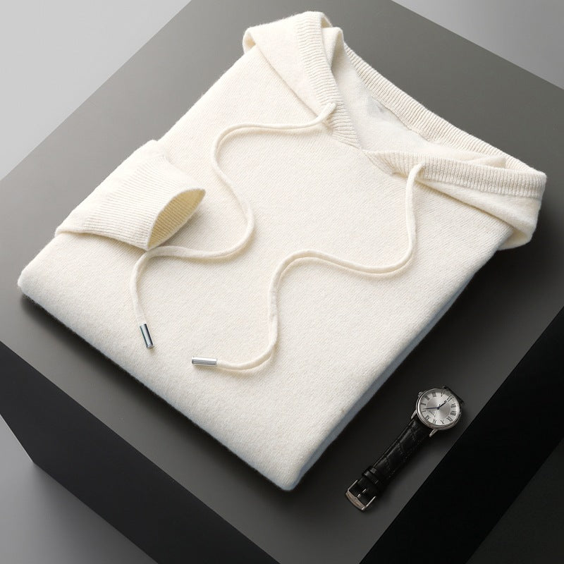 Men's Hooded Wool Pullover