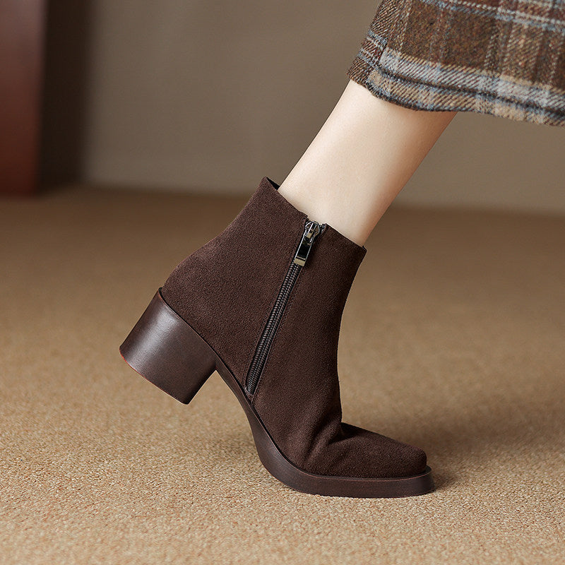 Women's Leather Vintage Ankle Boots
