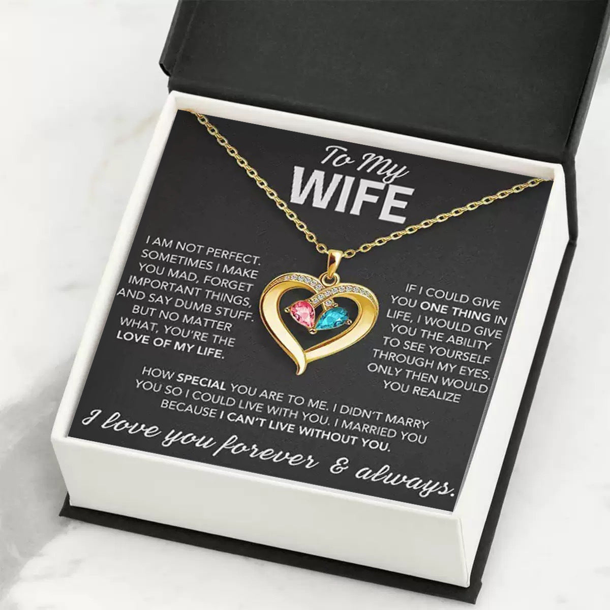 Women's Heart Birthstone Pendant Necklace