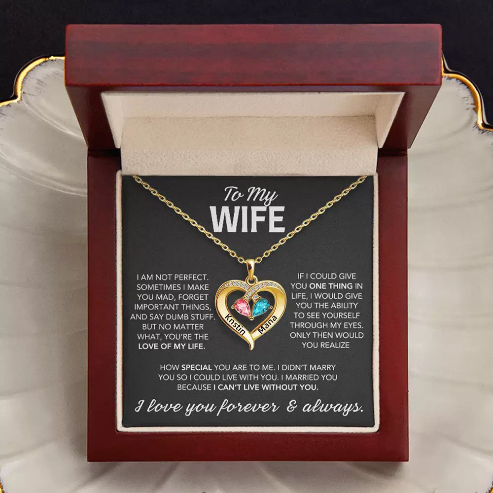 Women's Heart Birthstone Pendant Necklace