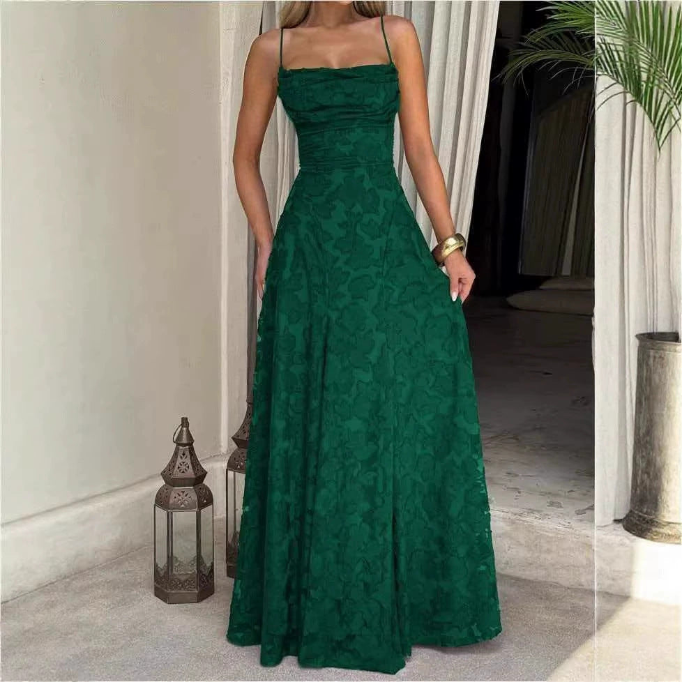 Women's Cross-Back Suspender Dress