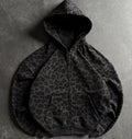 Women's Retro Leopard Zip-Up Hoodie