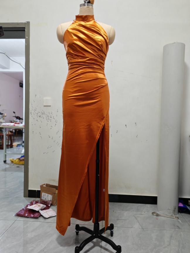 Slit-Hem Bodycon Formal Gown