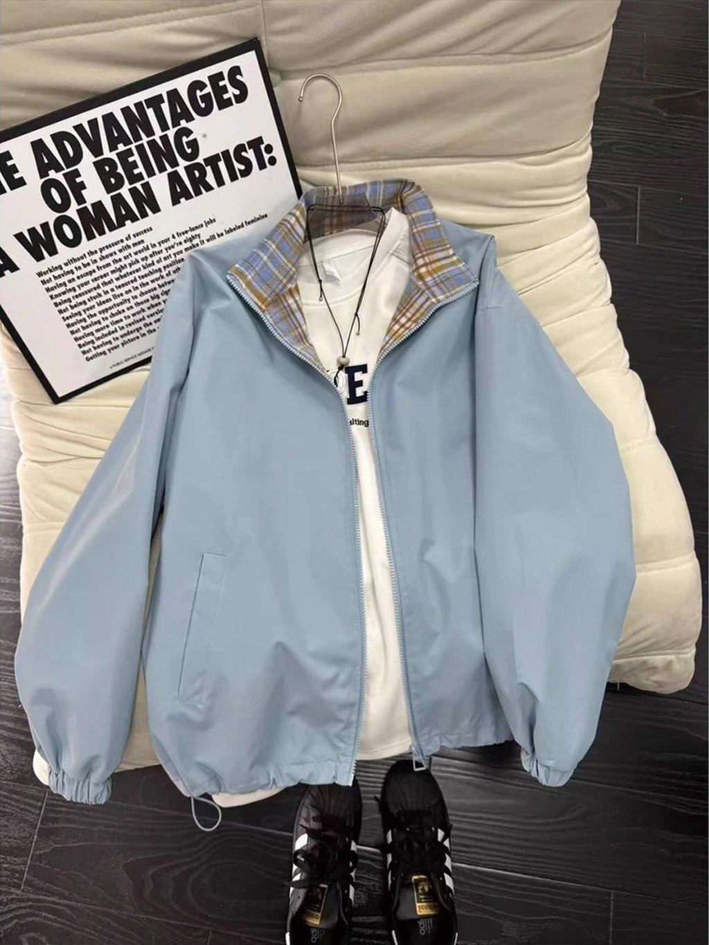 Plaid Patchwork Fleece Jacket