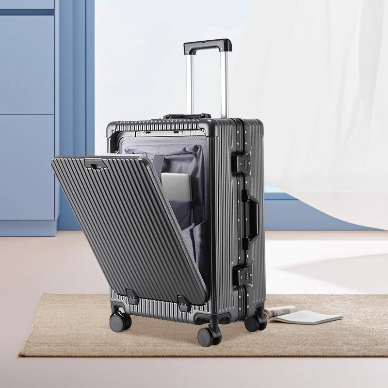 Aluminum-Frame Travel Suitcase