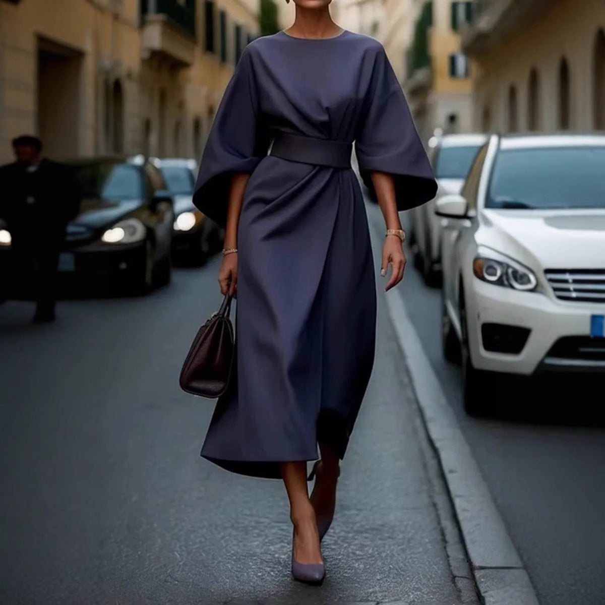 Women's Batwing Sleeve Maxi Dress