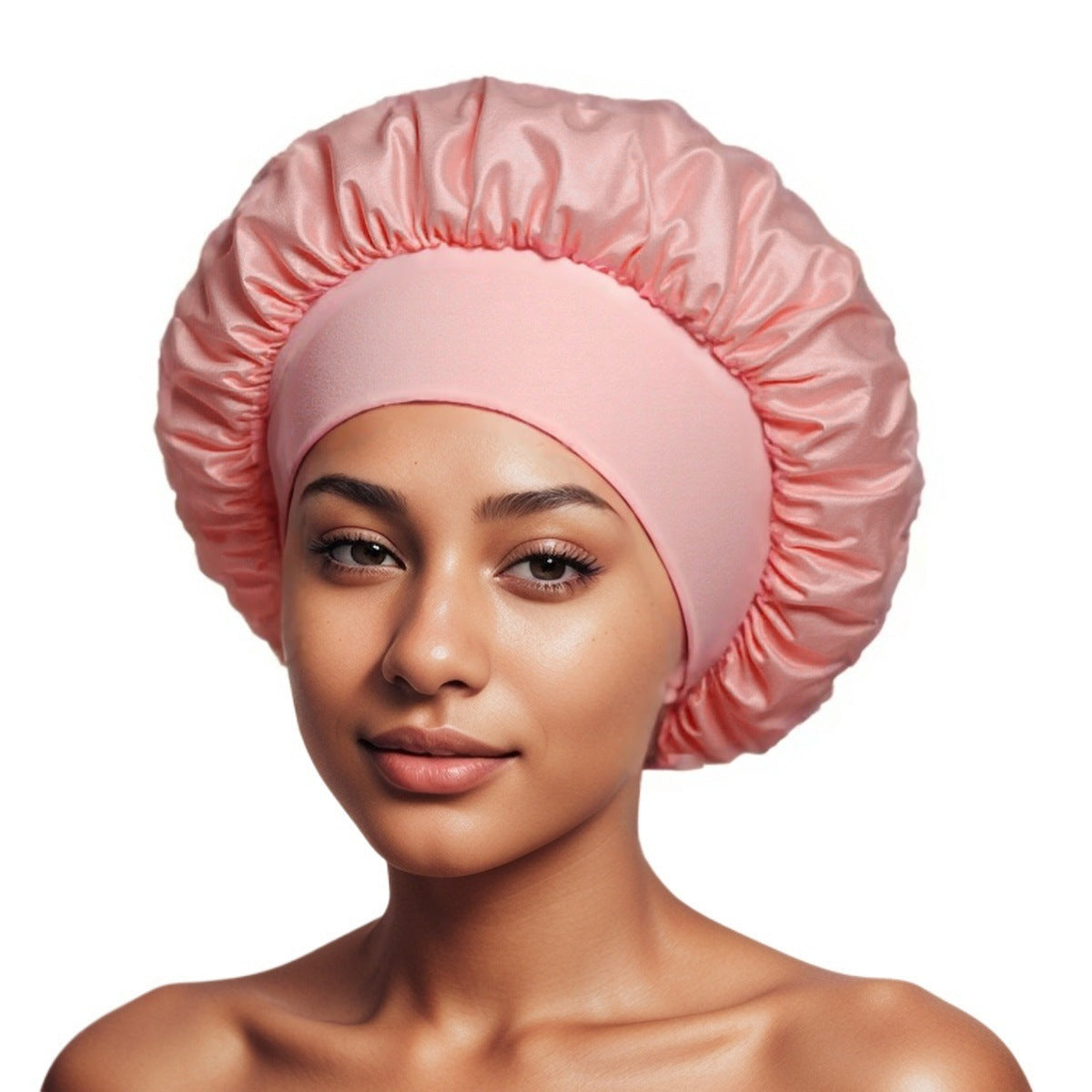 Satin Wide-Brim Hair Cap