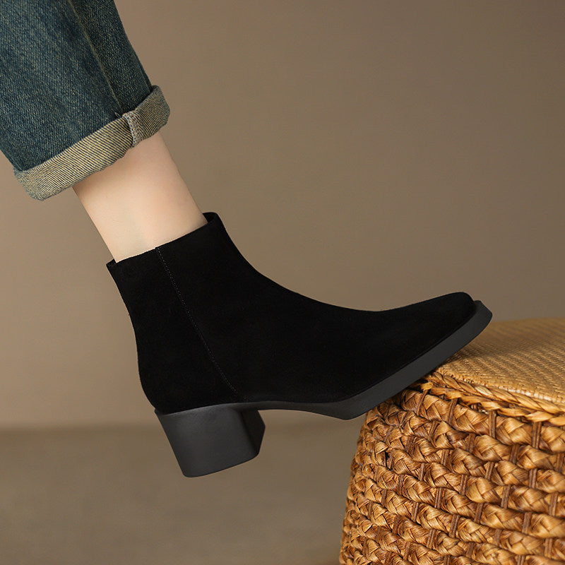 Women's Leather Vintage Ankle Boots