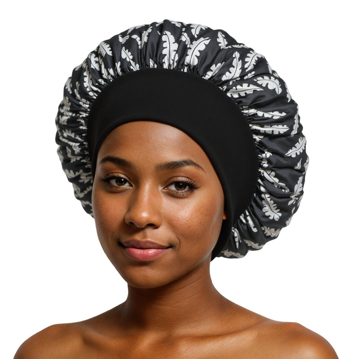 Satin Wide-Brim Hair Cap