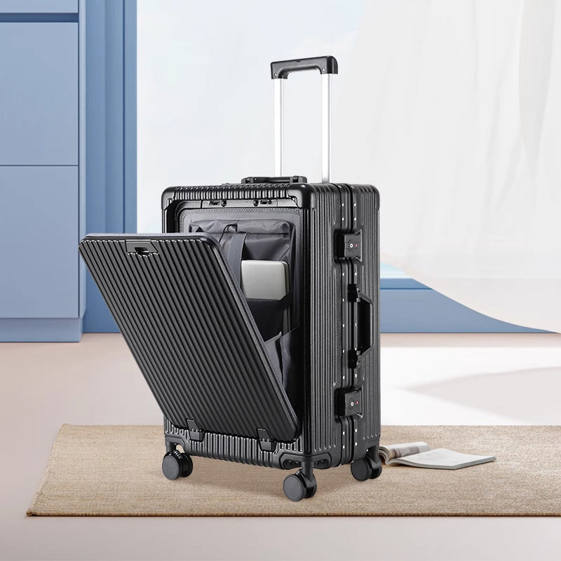 Aluminum-Frame Travel Suitcase