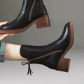 Women's Vintage Chunky-Heel Ankle Boots
